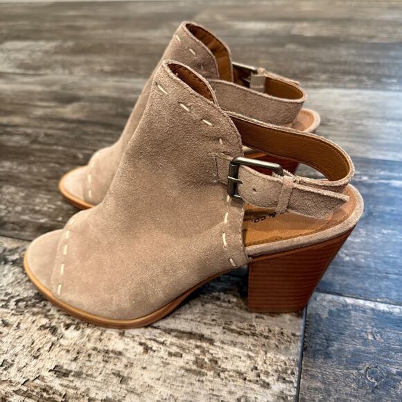 Frye Sandals Womens Size 9 Donna Slingback Block Heel Ash Suede Leather NIB - Picture 10 of 16
